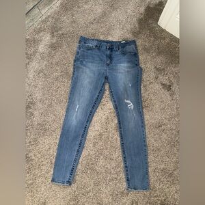 Seven7 Women's Distressed Blue Skinny Jeans